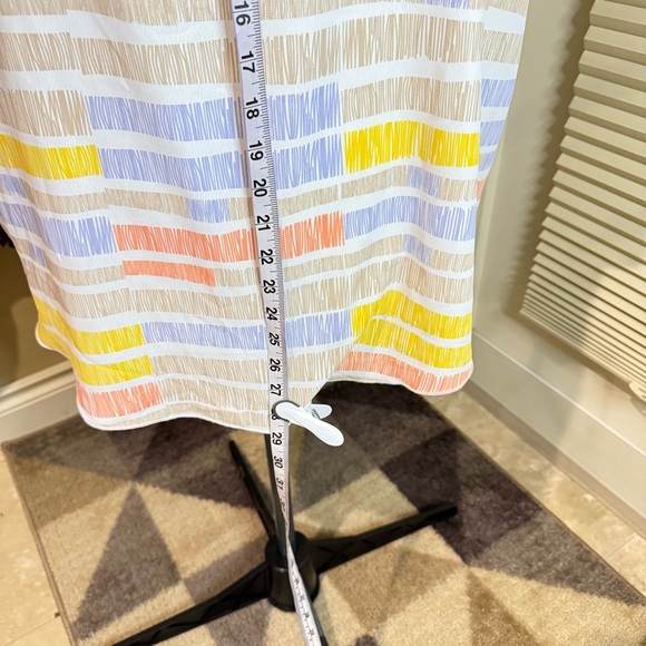 Michael Tyler Top Blouse Striped Lined Multicolor Batwing Sleeve Women’s Size L - Picture 8 of 16